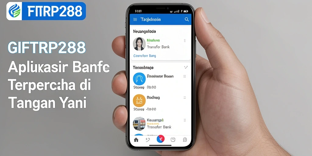 Antarmuka intuitif aplikasi GIFTRP288 untuk Transfer Bank.