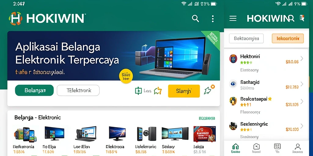 Tampilan antarmuka HOKIWIN yang modern dan fungsional.
