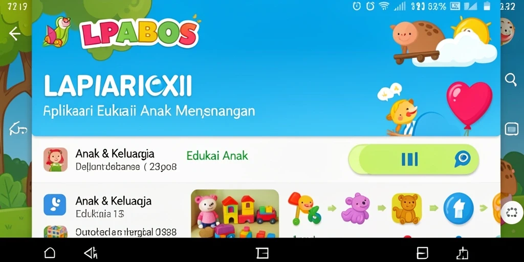 Tampilan antarmuka LAPARBOS yang ramah anak dan edukatif.