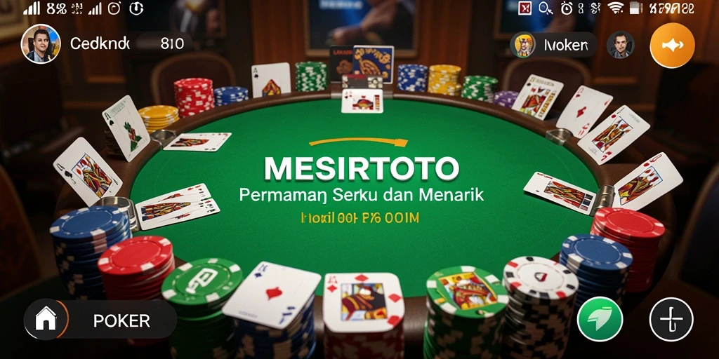 Antarmuka permainan poker yang menarik di MESIRTOTO.