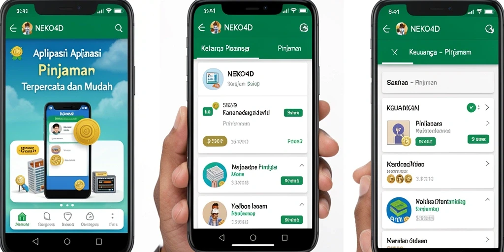 Tampilan antarmuka aplikasi NEKO4D yang user-friendly untuk pinjaman.