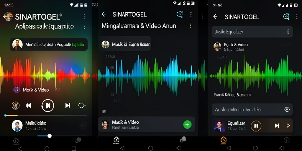 Antarmuka <strong>SINARTOGEL</strong> yang intuitif dan fungsional untuk pengaturan Equalizer.