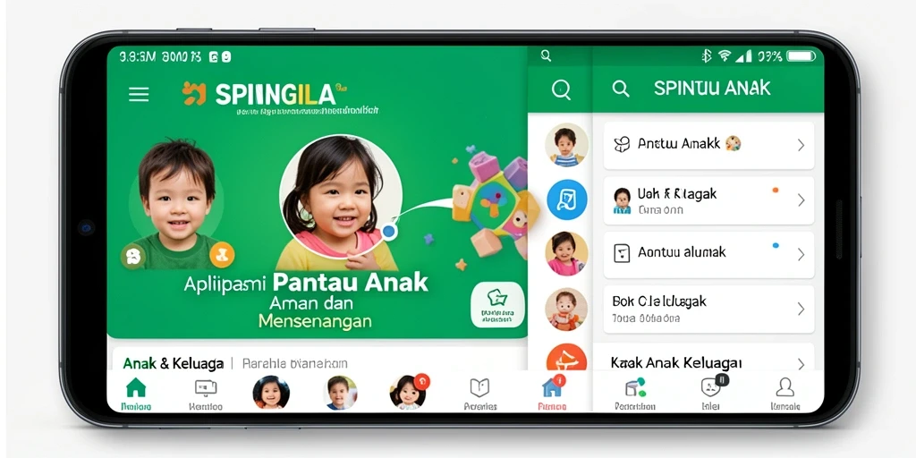 Antarmuka SPINGILA yang ramah pengguna dan informatif.